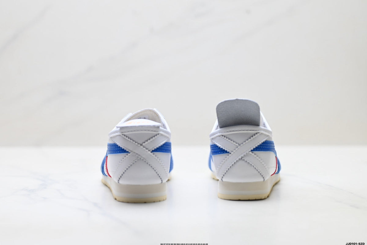 Onitsuka Tiger Retro Low Top White Blue Red Unisex Shoes Style 10 detail view 7