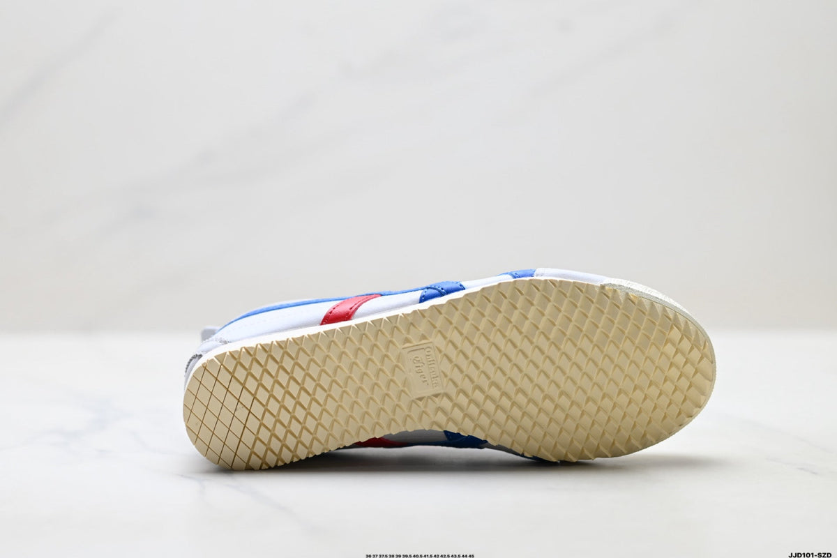 Onitsuka Tiger Retro Low Top White Blue Red Unisex Shoes Style 10 detail view 9