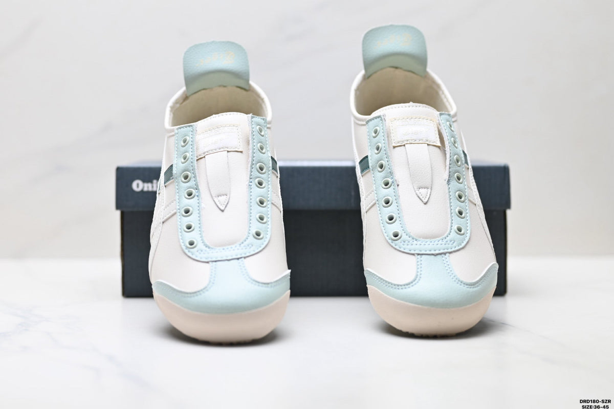 Onitsuka Tiger Retro Low Top White Light Blue Unisex Shoes Style 16 detail view 8