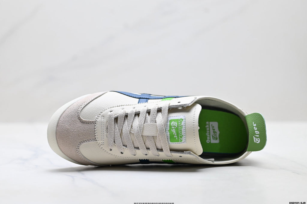 Onitsuka Tiger Retro Low Top White Navy Green Red Unisex Shoes Style 06 detail view 3
