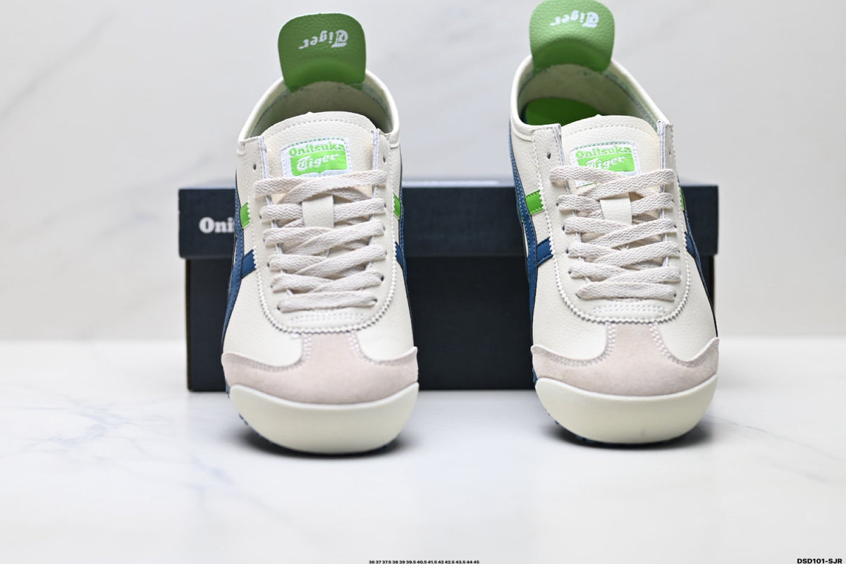 Onitsuka Tiger Retro Low Top White Navy Green Red Unisex Shoes Style 06 detail view 8