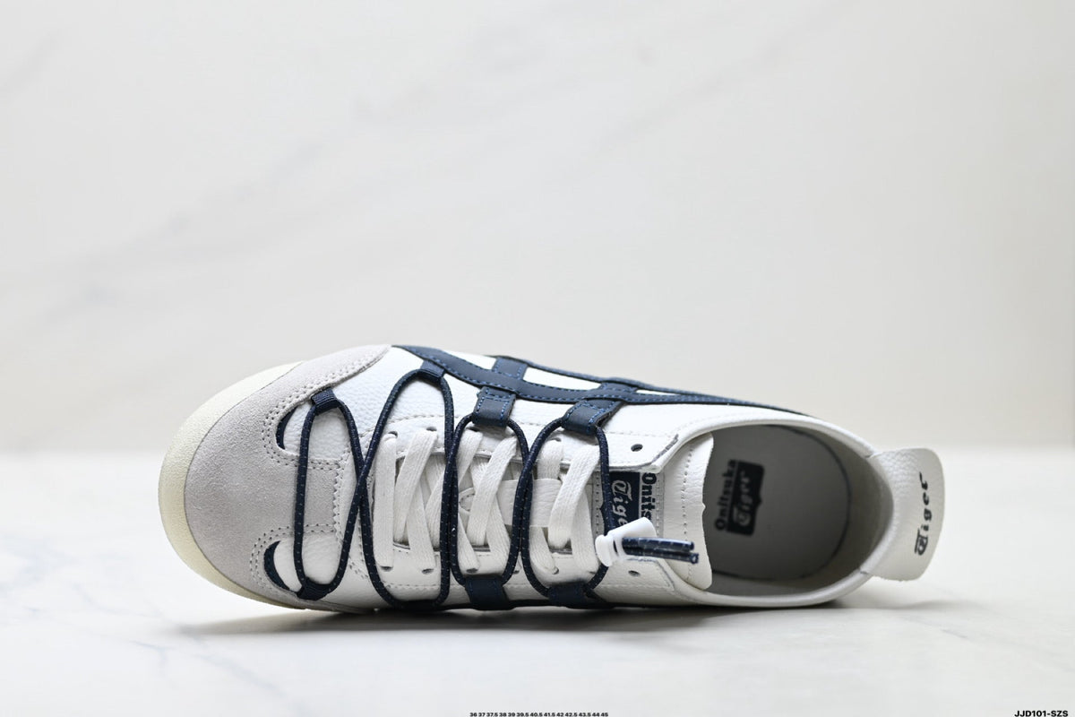 Onitsuka Tiger Retro Low Top White Navy Rope Lace Unisex Shoes Style 13 detail view 3
