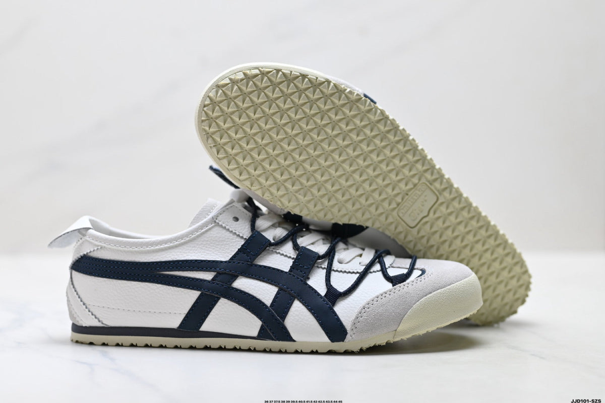Onitsuka Tiger Retro Low Top White Navy Rope Lace Unisex Shoes Style 13 detail view 6