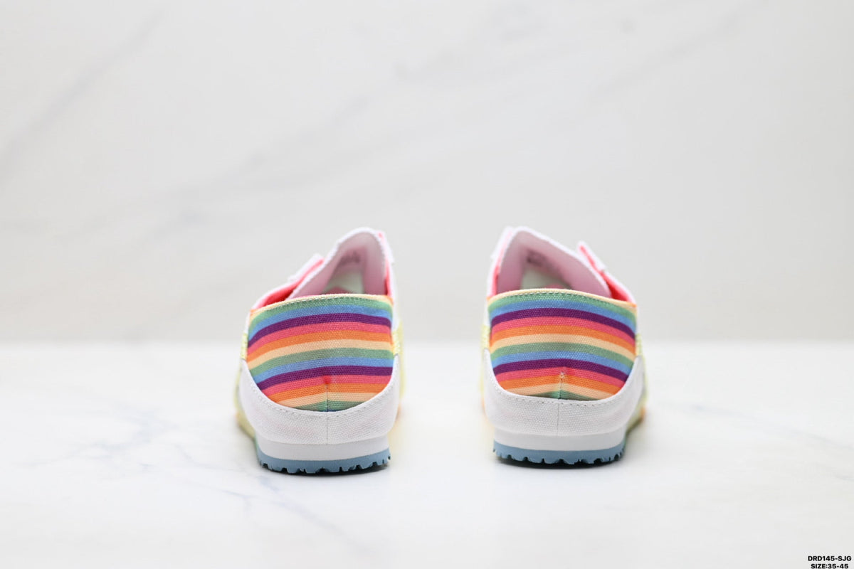 Onitsuka Tiger Retro Low Top White Pastel Rainbow Unisex Shoes Style 04 detail view 7
