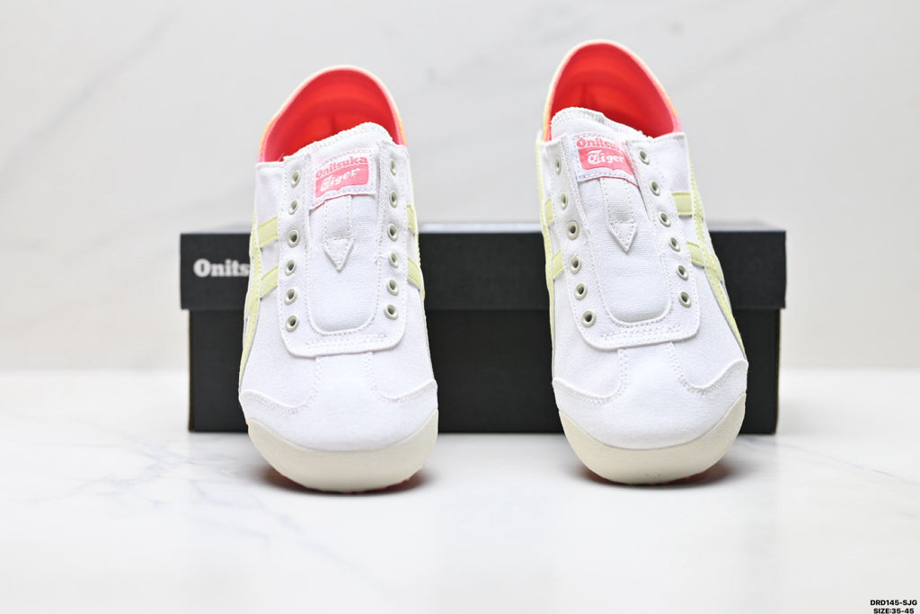 Onitsuka Tiger Retro Low Top White Pastel Rainbow Unisex Shoes Style 04 detail view 8