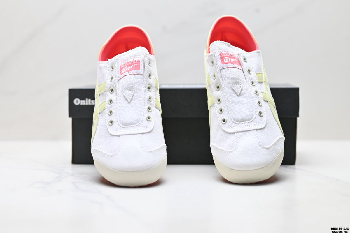 Onitsuka Tiger Retro Low Top White Pastel Rainbow Unisex Shoes Style 04 detail view 8