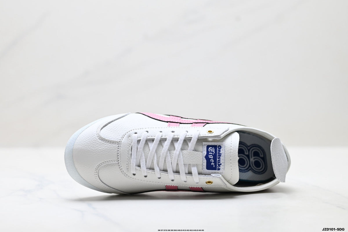 Onitsuka Tiger Retro Low Top White Pink Silver Unisex Shoes Style 02 detail view 3