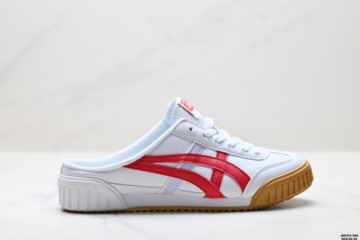 Onitsuka Tiger Retro Low Top White Red Gum Unisex Shoes Style 01 detail view 2