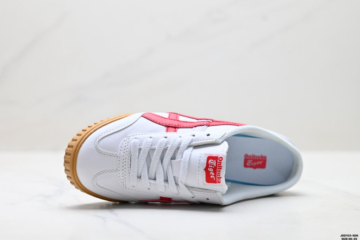 Onitsuka Tiger Retro Low Top White Red Gum Unisex Shoes Style 01 detail view 3