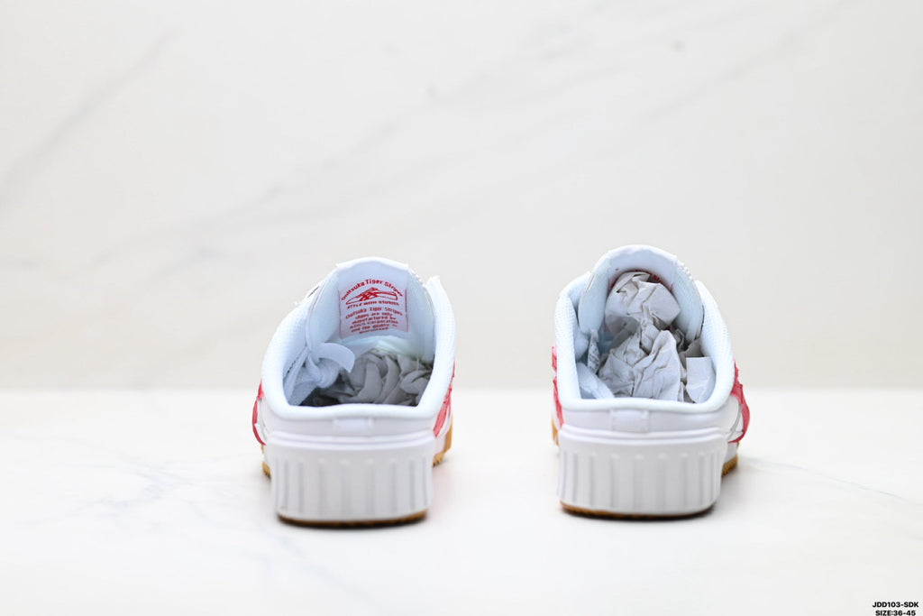 Onitsuka Tiger Retro Low Top White Red Gum Unisex Shoes Style 01 detail view 7