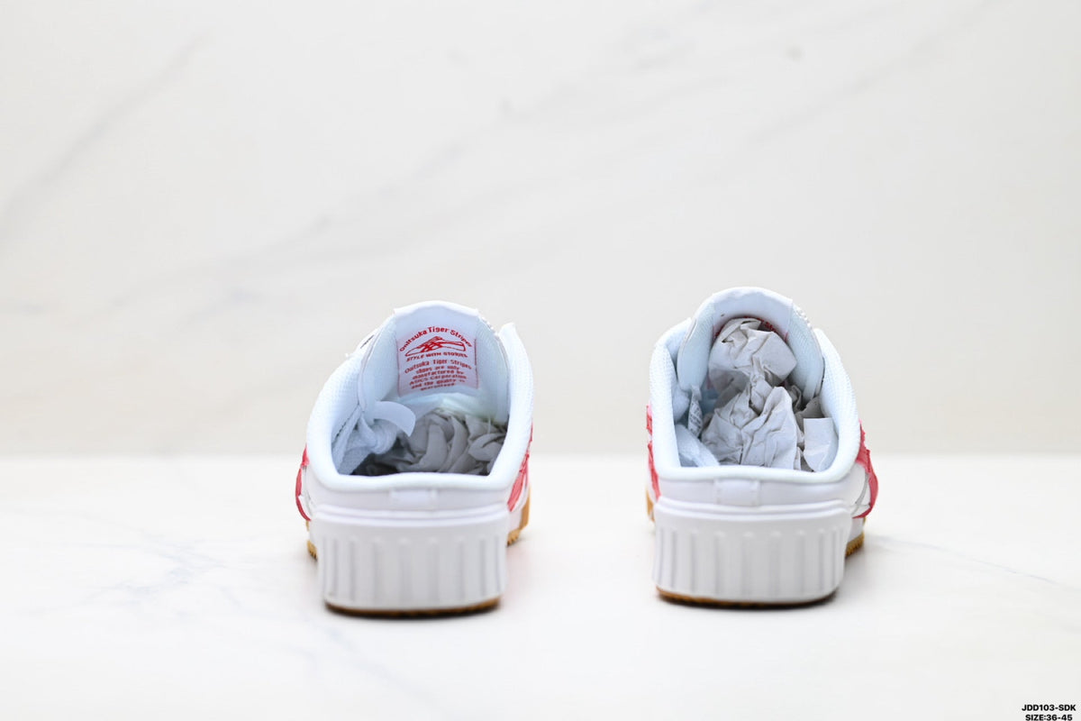Onitsuka Tiger Retro Low Top White Red Gum Unisex Shoes Style 01 detail view 7