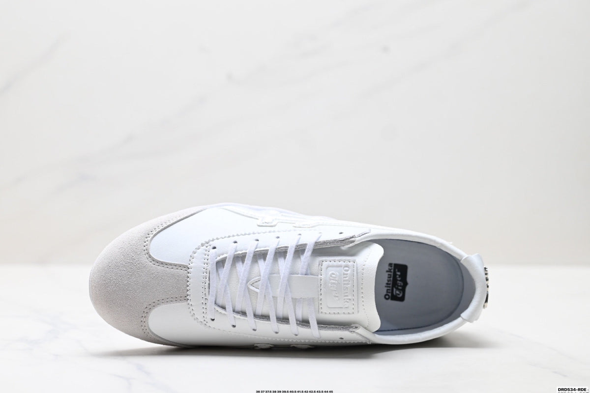 Onitsuka Tiger Low Profile Runner White Tonal Unisex Shoes Style 35 detail view 3