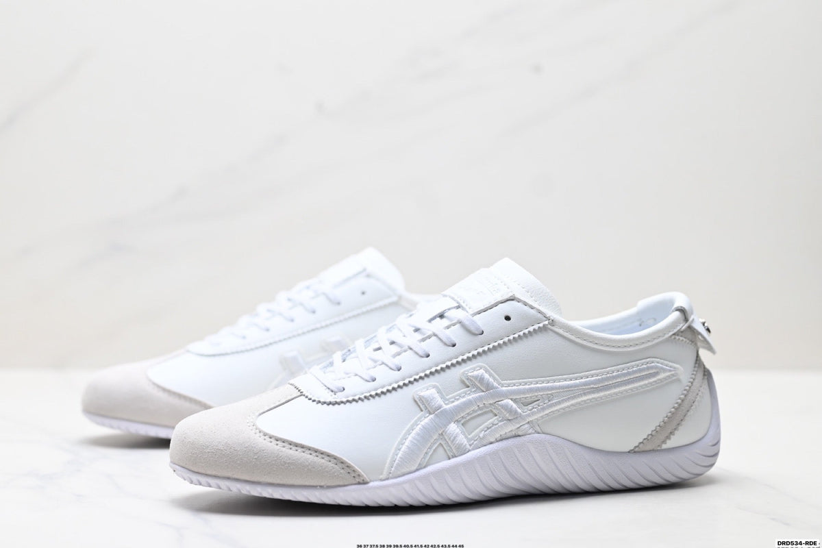 Onitsuka Tiger Low Profile Runner White Tonal Unisex Shoes Style 35 detail view 5