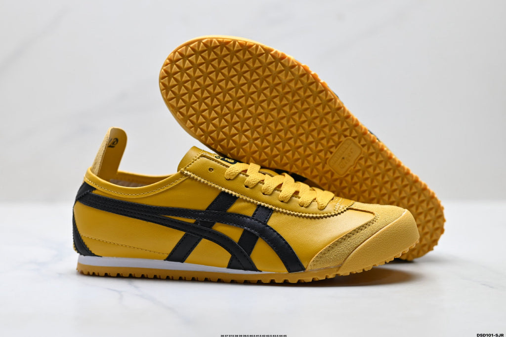 Onitsuka Tiger Retro Low Top Yellow Black Unisex Shoes Style 07 detail view 6