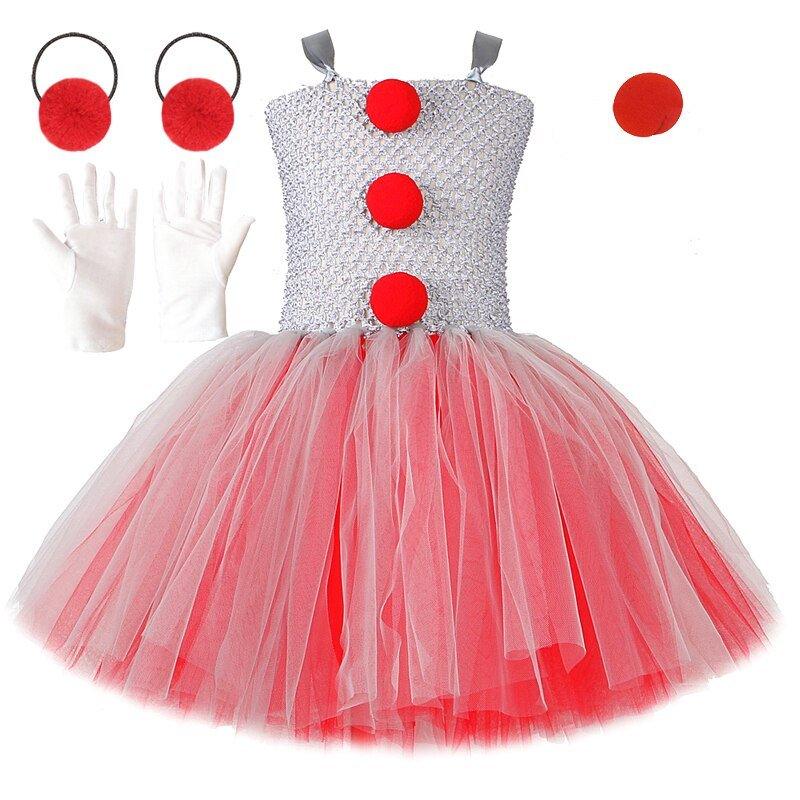 Girls Pennywise Tutu Halloween Costume - product view 9