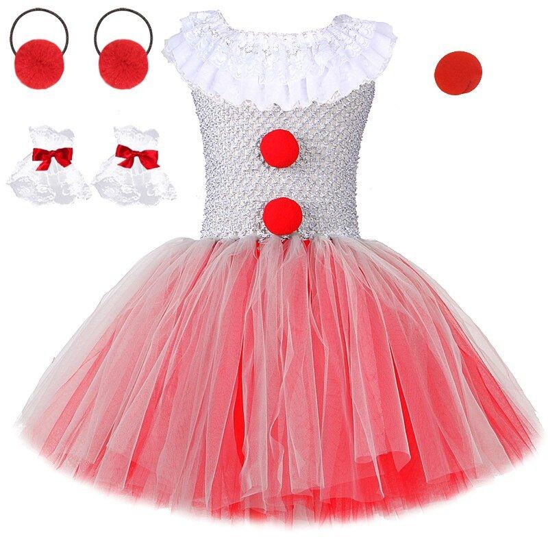 Girls Pennywise Tutu Halloween Costume - product view 11
