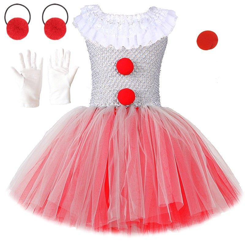 Girls Pennywise Tutu Halloween Costume - product view 12