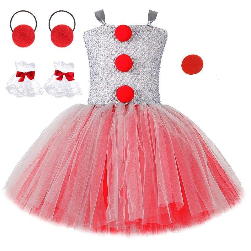 Girls Pennywise Tutu Halloween Costume - product view 8