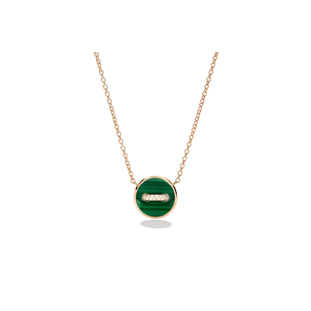 Pomellato Style Lock Cubic Zirconia Necklace front product view