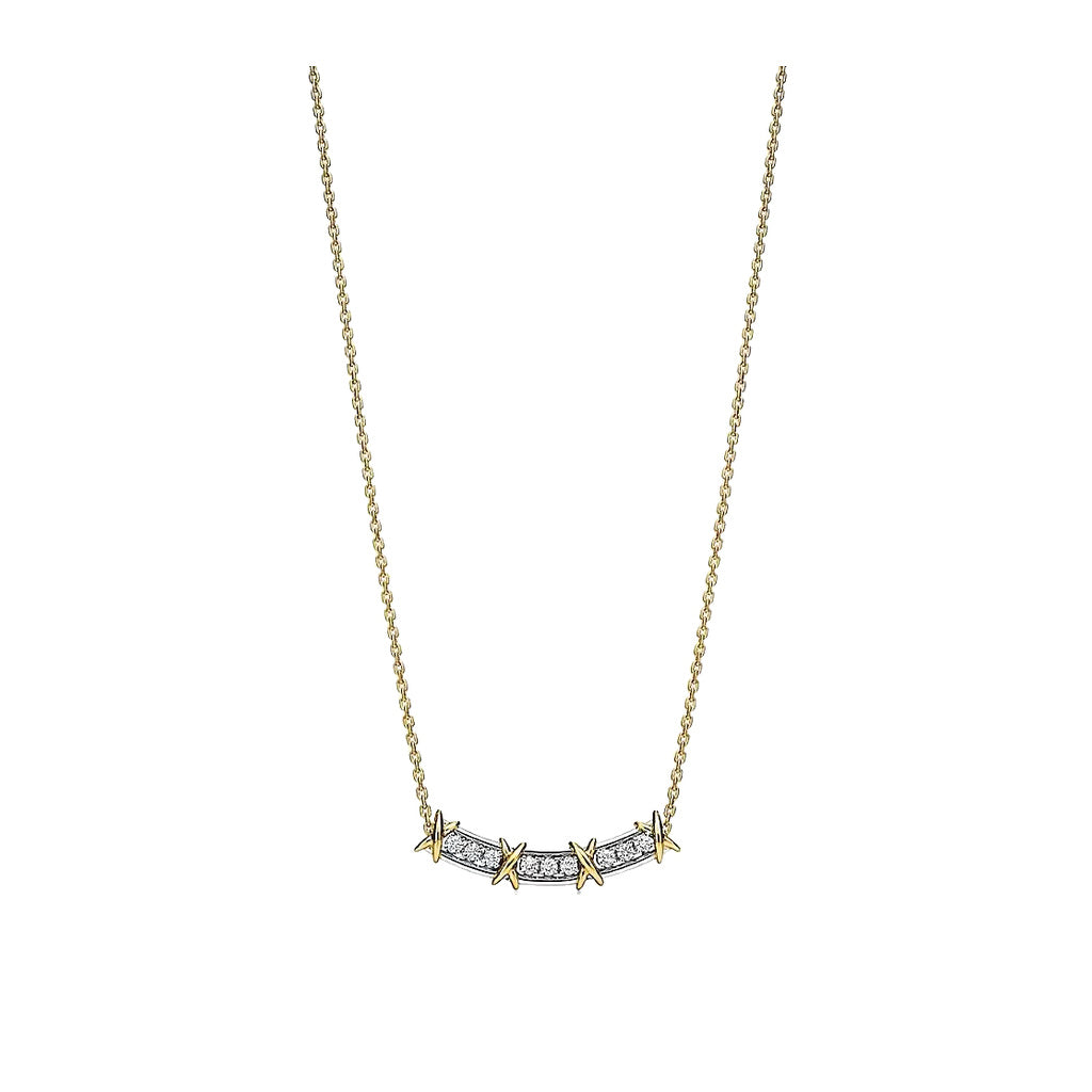 Tiffany Style Smile 18K Gold-Plated Necklace front product view
