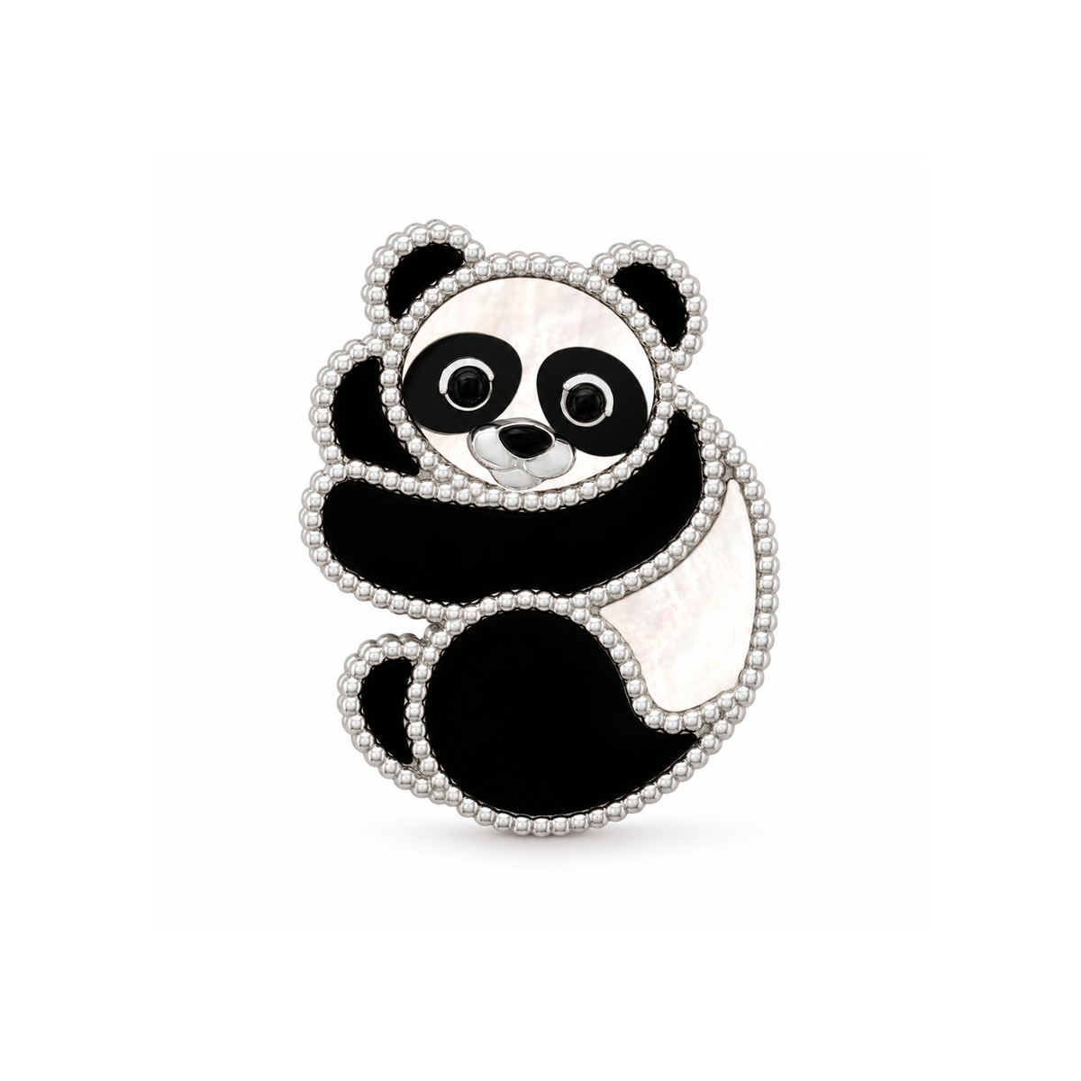 Van Cleef & Arpels Panda Brooch on pure white background