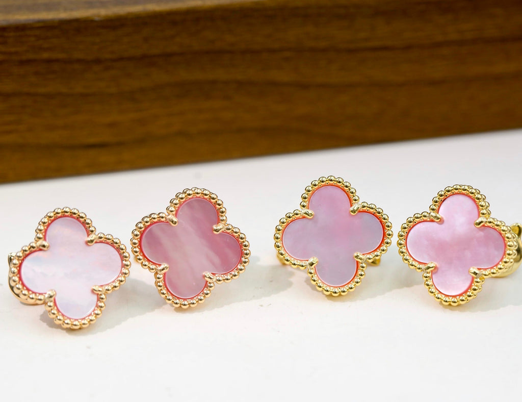 Van Cleef & Arpels-Style Clover Stud Earrings detail 2