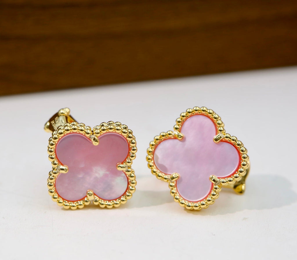 Van Cleef & Arpels-Style Clover Stud Earrings detail 4