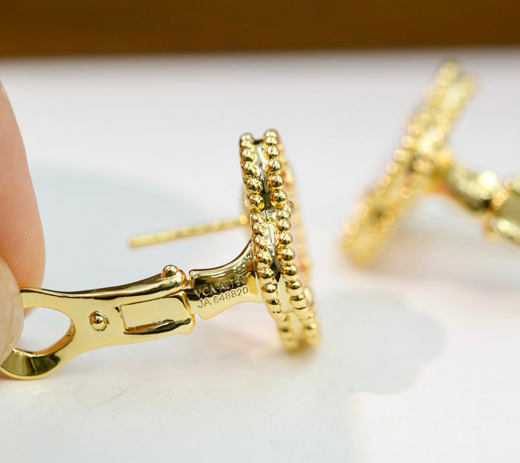 Van Cleef & Arpels-Style Clover Stud Earrings detail 6
