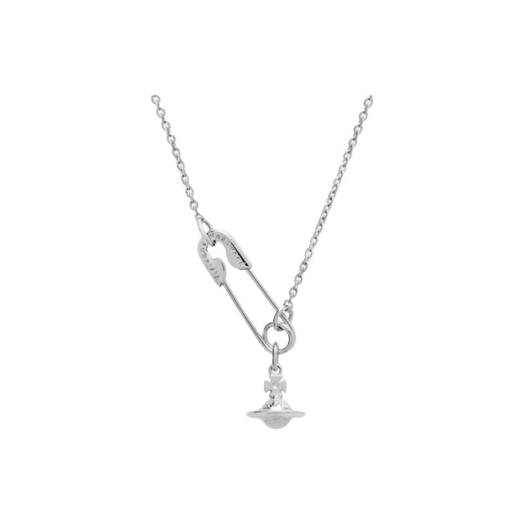 Vivienne Westwood Style 3D Orb Safety Pin Necklace detail 4