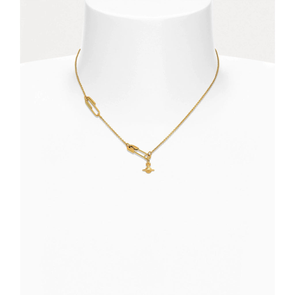 Vivienne Westwood Style 3D Orb Safety Pin Necklace detail 6