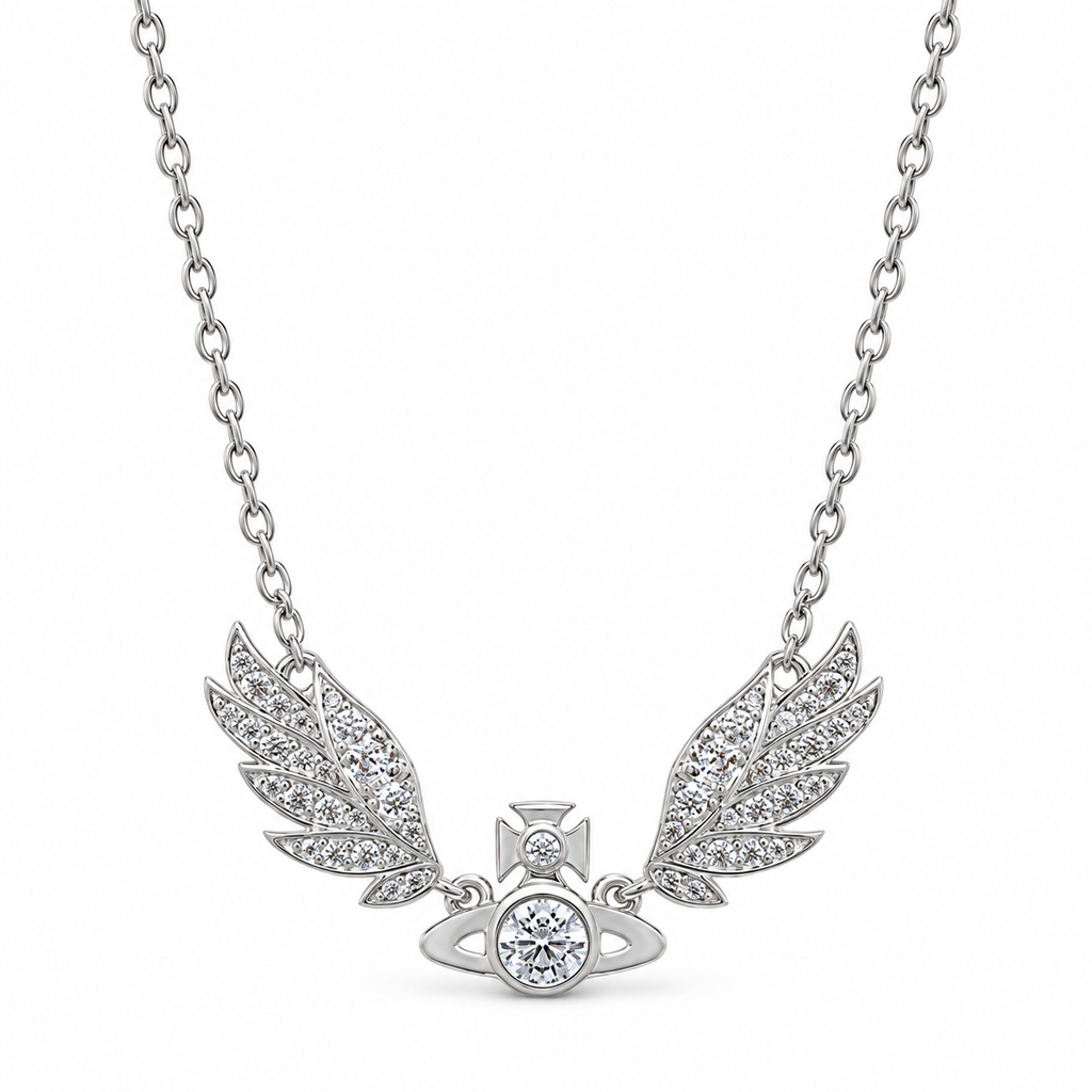 Vivienne Westwood Style Angel Wing Orb Necklace main product image