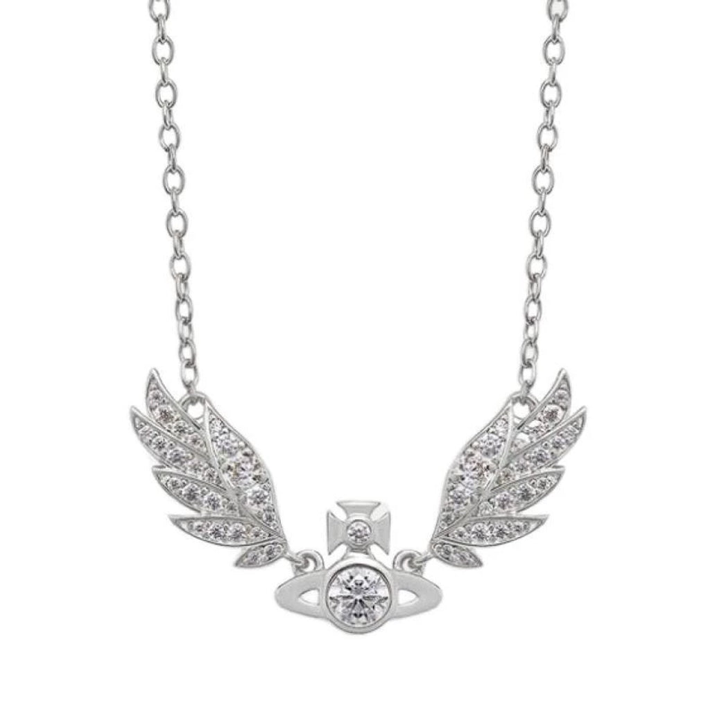 Vivienne Westwood Style Angel Wing Orb Necklace