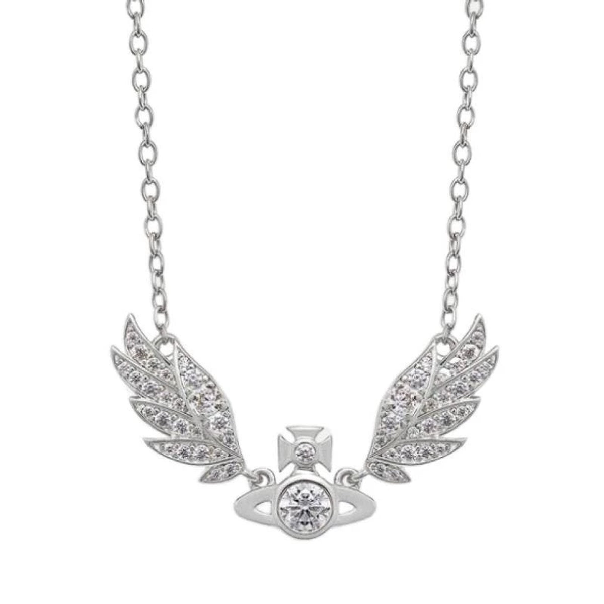 Vivienne Westwood Style Angel Wing Orb Necklace