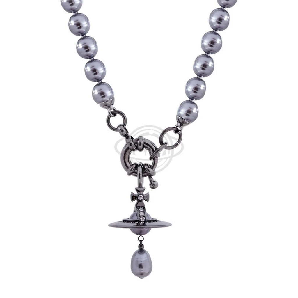 Vivienne Westwood Style Baroque Pearl Orb Necklace detail 4