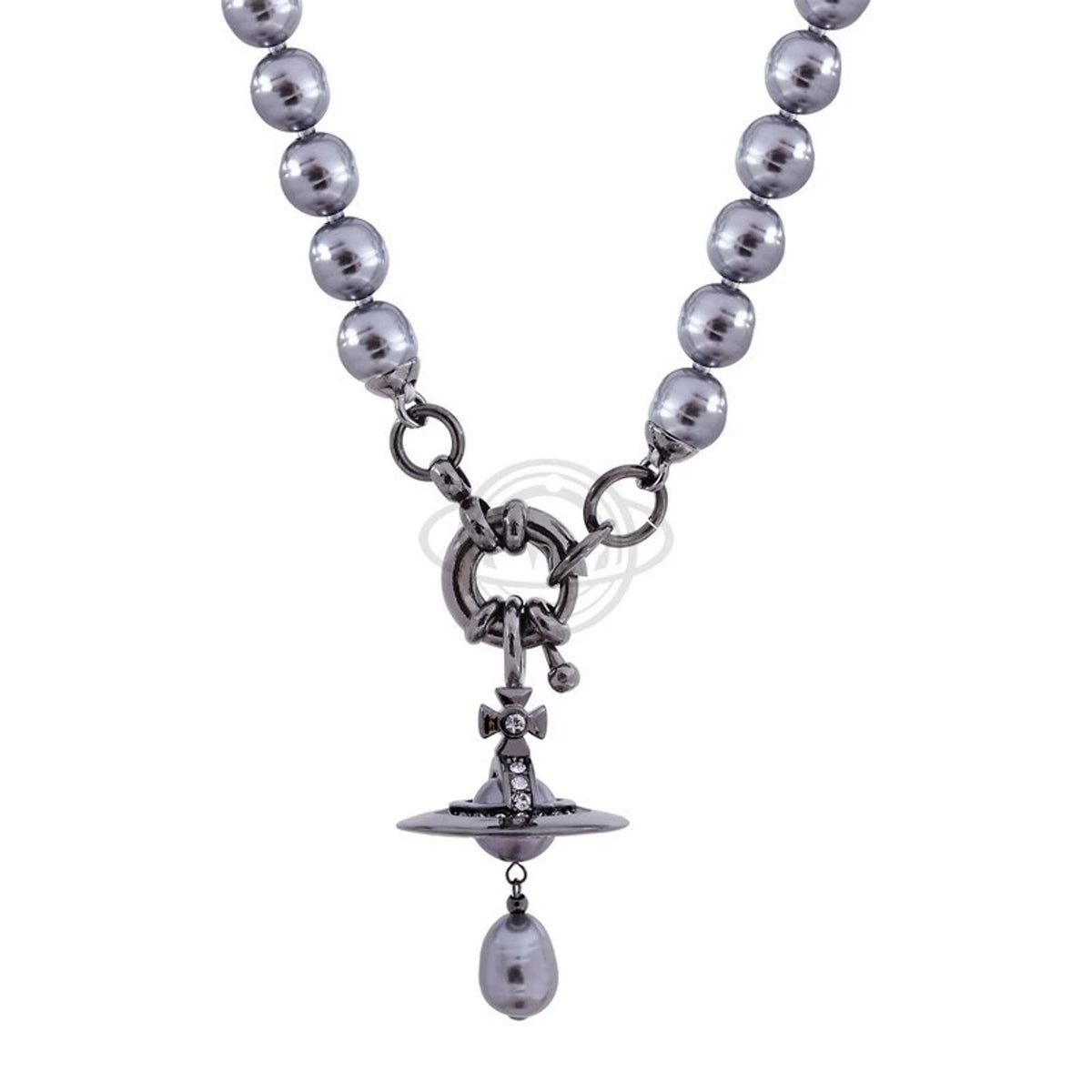 Vivienne Westwood Style Baroque Pearl Orb Necklace detail 4