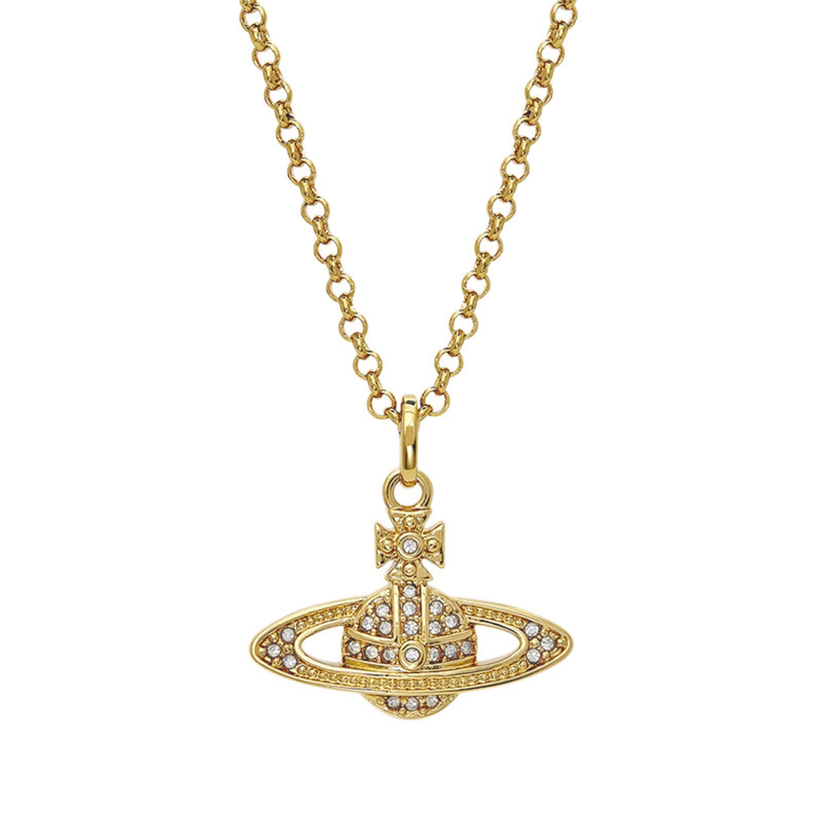 Vivienne Westwood Style Layered Chain Orb Necklace detail 6
