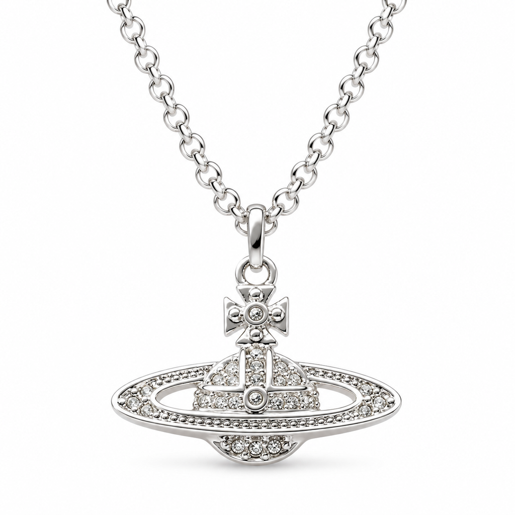 Vivienne Westwood Style Layered Chain Orb Necklace main product image