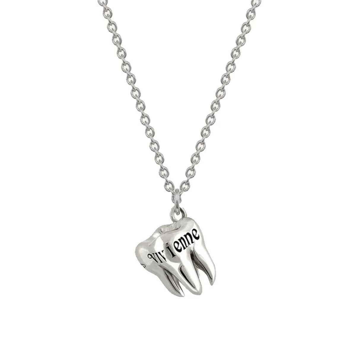 Vivienne Westwood Style Tooth Orb Pendant Necklace detail 4