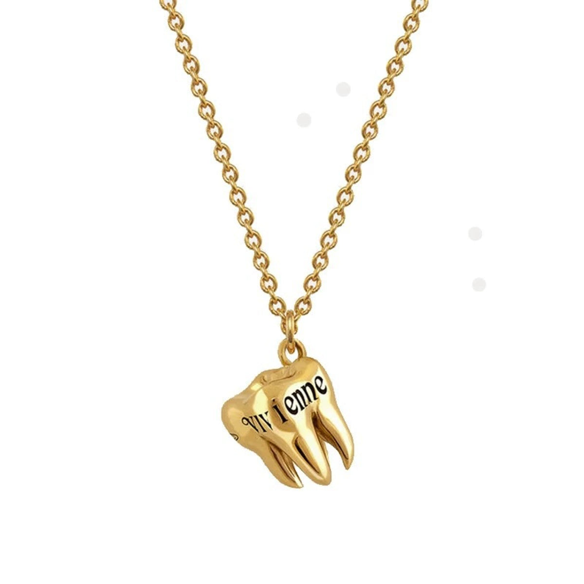 Vivienne Westwood Style Tooth Orb Pendant Necklace detail 5