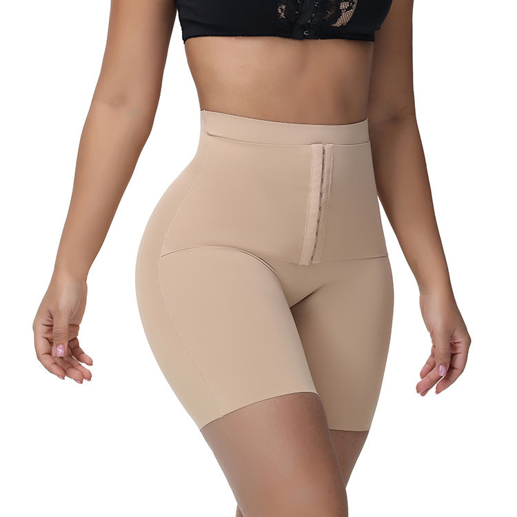 Women's Hook-and-Eye High-Waist Shapewear Shorts model view